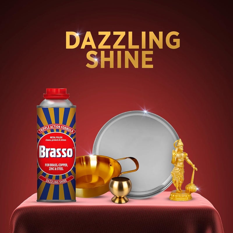 Brasso Metal Polish Liquid, 100 ml - Cleans, Protects & Shines for Brass, Copper, Zinc & Steel - Image 5