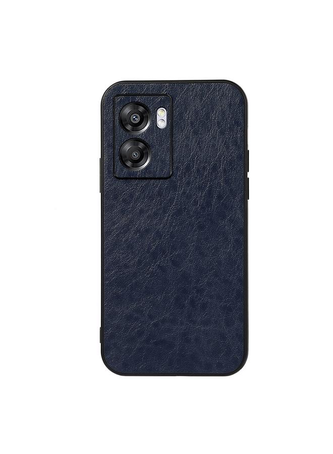 erorex Case For OPPO A57 5G Accurate Hole Crazy Horse Texture PU Phone Case - Image 1