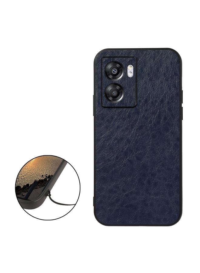 erorex Case For OPPO A57 5G Accurate Hole Crazy Horse Texture PU Phone Case - Image 3