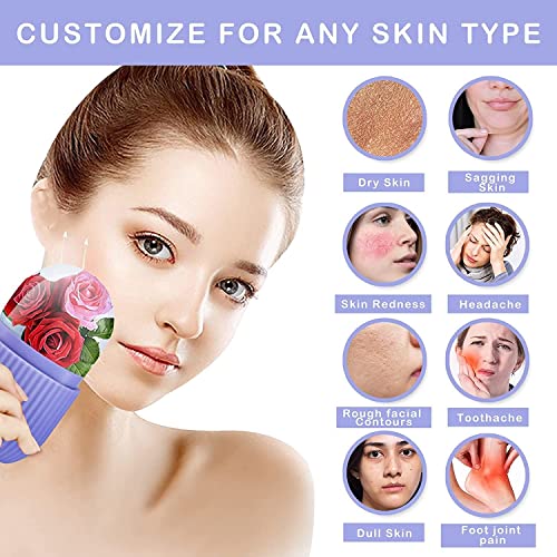 EPISKEY Ice Roller For Face, Ice Roller For Face Massager, Face Ice Roller To Enhance Skin Glow, Shrink & Tighten Pores, Puffy Eyes, Acne, Pimple, Facial Ice Roller, Unbreakable/Reusable (FEV PINK) - Image 2