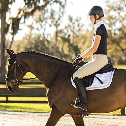 Equinavia Martha Womens Equestrian Short Sleeved Show Shirt - Navy/White - S - Image 2