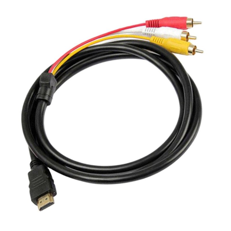 BNF ® HDMI to 3 RCA Cable Adapter | AV Video Audio Component Cable | Gold Plated Connectors for Superior Signal Transfer | 1.5m for TV & Projector - Image 3