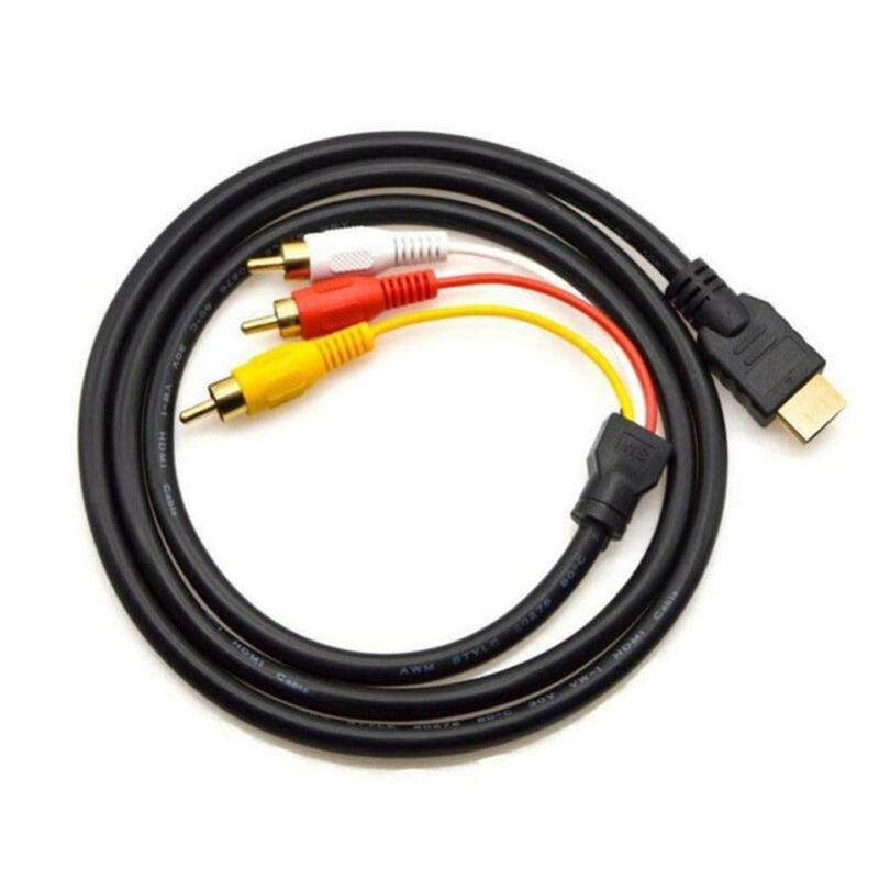 BNF ® HDMI to 3 RCA Cable Adapter | AV Video Audio Component Cable | Gold Plated Connectors for Superior Signal Transfer | 1.5m for TV & Projector - Image 5