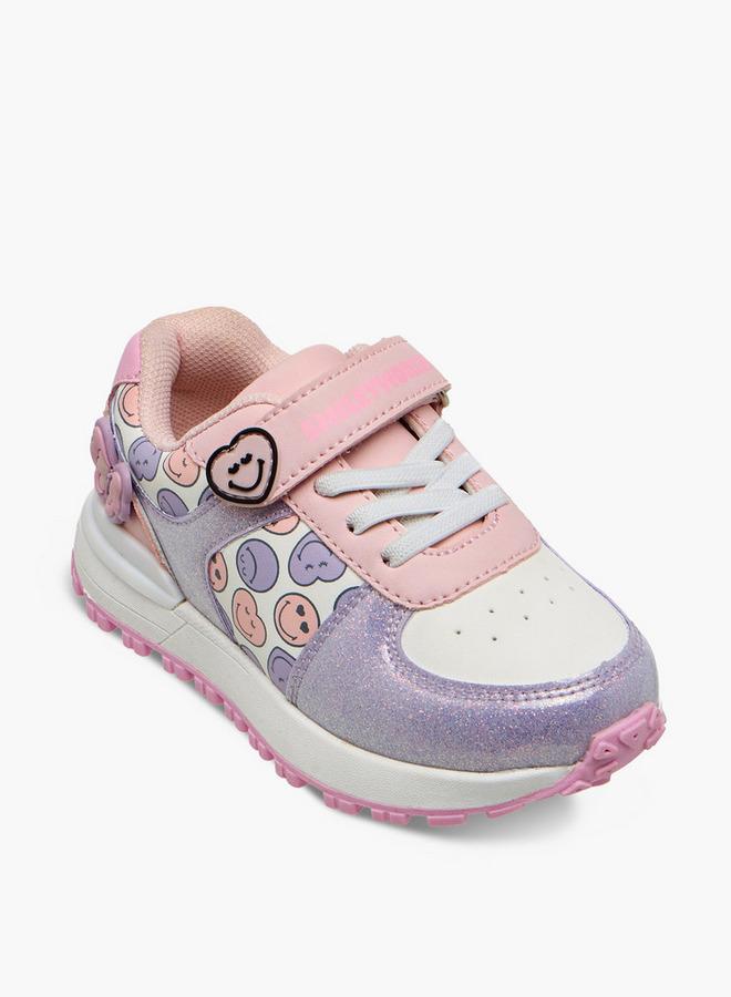 SMILEY Girls Hook And Loop Ankle Sneakers - Image 2