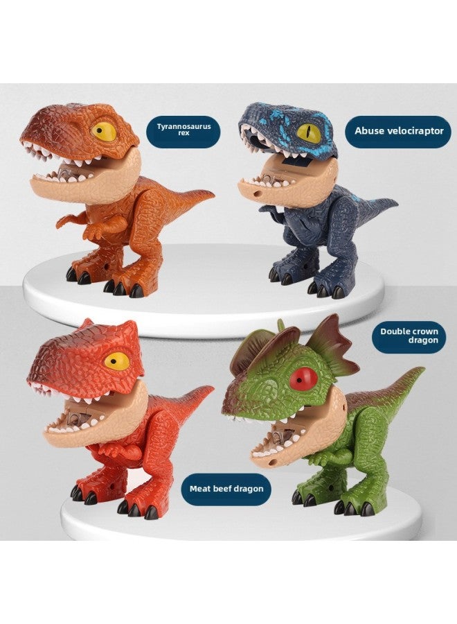 Cartoon Dinosaur Stationery Five-in-One Tyrannosaurus Rex Double Crown Dragon Bulldragon Raptor Early Childhood Education Assistant Toy-Color:DK205757 - Image 5