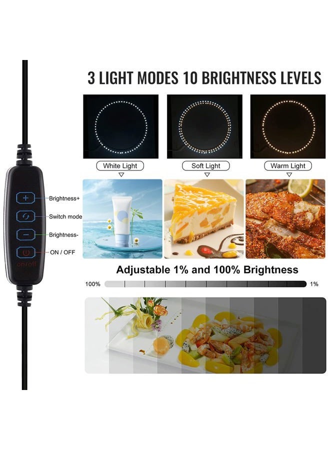 OBEST صندوق إضاءة بولووز، كشك تصوير مصغر 16"×16" / 40 سم، صندوق إضاءة احترافي قابل للطي لتصوير المنتجات مع 160 ضوء LED، CRI عالي 95 و12 خلفية ملونة، OBEST - Image 4