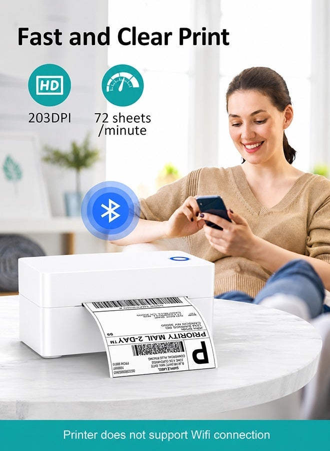 Samira BT+USB-C Thermal Label Printer, Wireless Shipping Label Printer for Small Business, Label Printer for Shipping Packages, Compatible with iPad & Phone & PC - Image 4