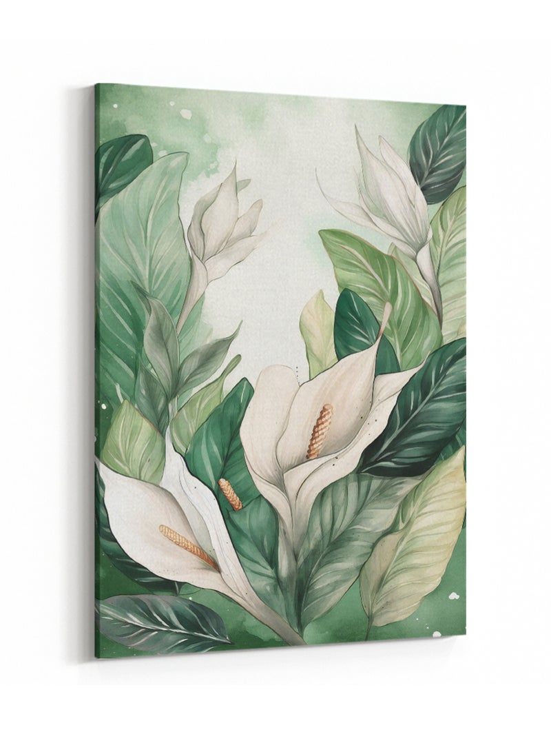 لوحة كانفاس على إطار خشبي بتصميم نباتات استوائية - Image 4