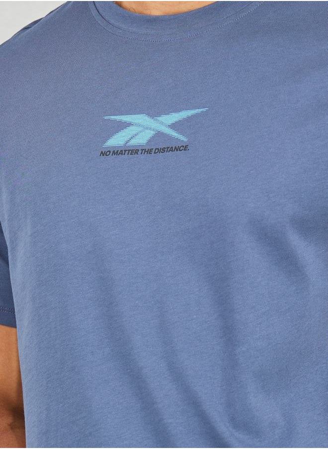 Reebok - No Matter The Distance Logo Print T-Shirt - Image 1
