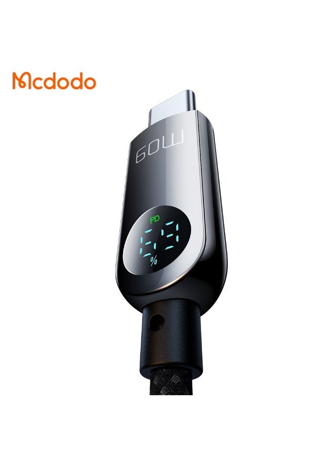 مكدودو كابل بيانات رقمي UCB-C إلى USB-C 60 واط بطول 1.2 متر (مراقبة مستوى البطارية في الوقت الفعلي) - Image 5