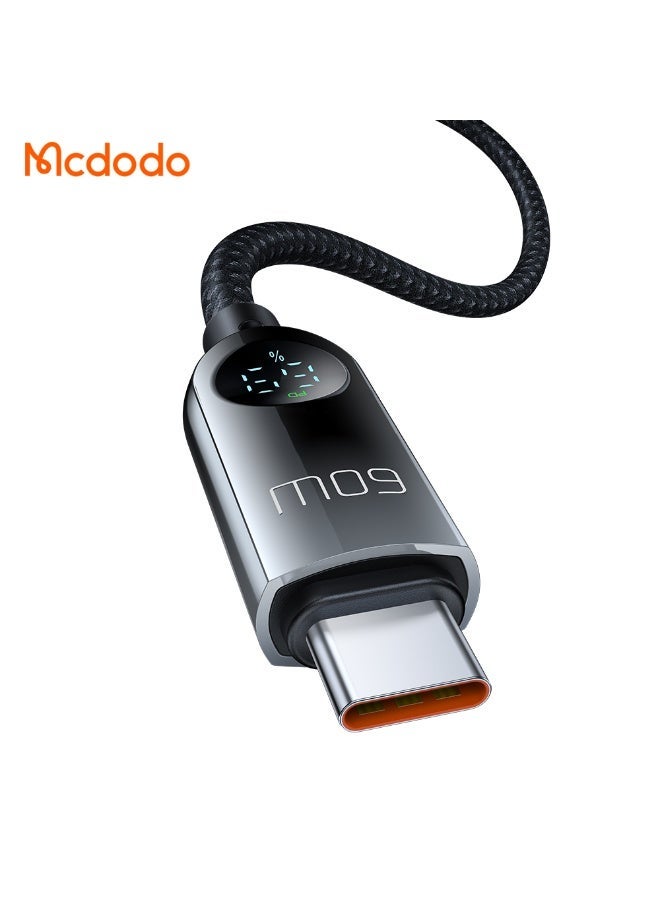 مكدودو كابل بيانات رقمي UCB-C إلى USB-C 60 واط بطول 1.2 متر (مراقبة مستوى البطارية في الوقت الفعلي) - Image 4