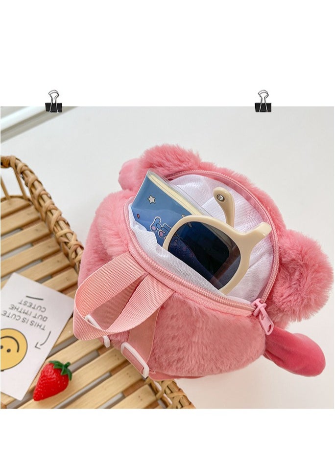 Sanrio Kawaii Kid's Backpack,Mini Plush Backpack，Cartoon Bag Soft Fuzzy Furry Handbags Backpacks Great Present for Kids Melody  - Image 5