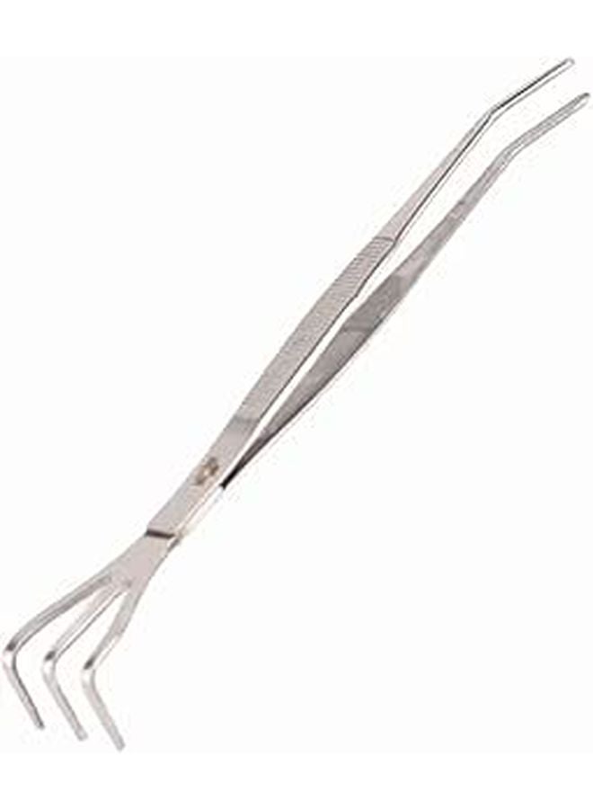 Stainless Steel Bonsai Root Rake Tweezers Soil Tool 22cm With Ergonomic Handle - Image 1