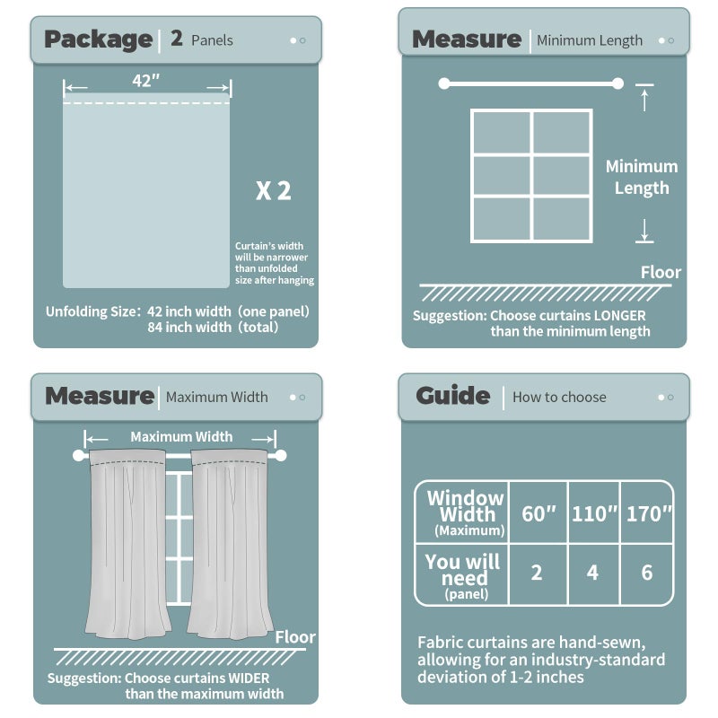 BGment Dove Grey 100% Blackout Curtains 84 Inches Long with Reducing Noise Liner  Rod Pocket and Back Tab Double Layer Full Room Darkening Window Curtain for Bedroom  2 Panels  Each 42 x 84 Inch - Image 4