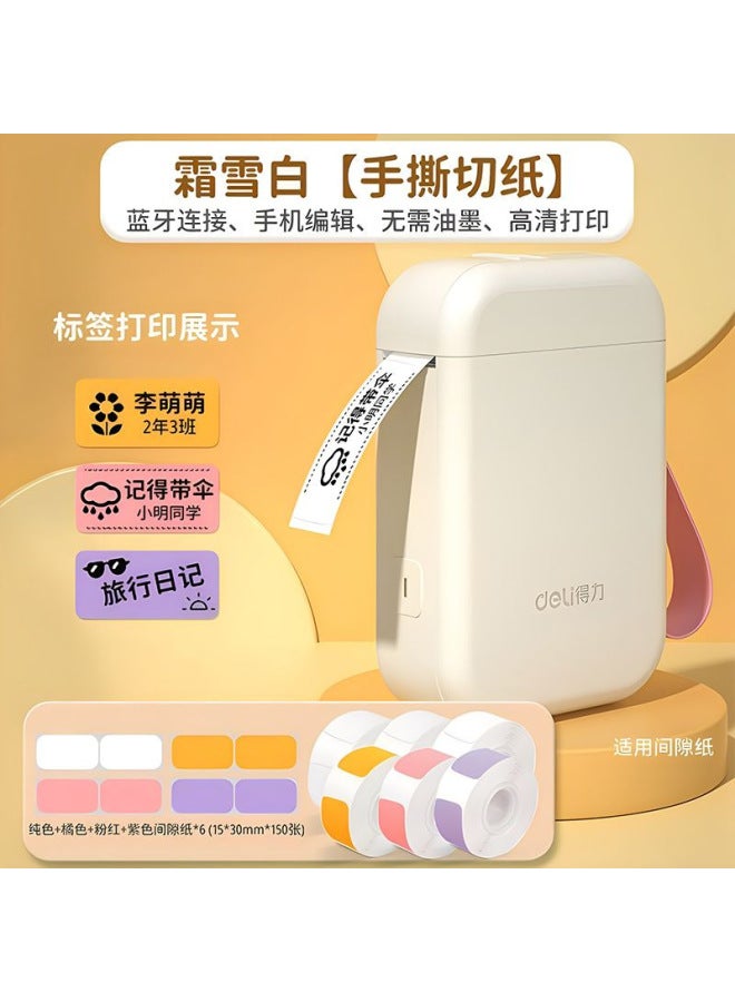 Deli Q1a Label Printer Small Household Portable Bluetooth Thermal Printer No Ink Free Label Machine - Image 1