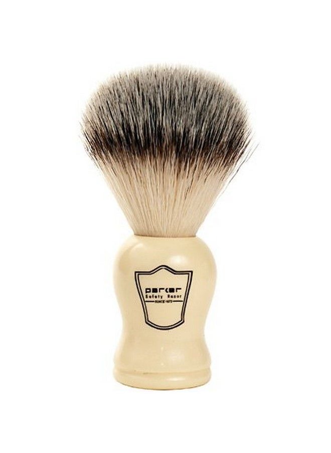 Parker Safety Razor Synthetic Bristle Shaving Brush With Classic White Handle Brush Stand Included  - Image 2
