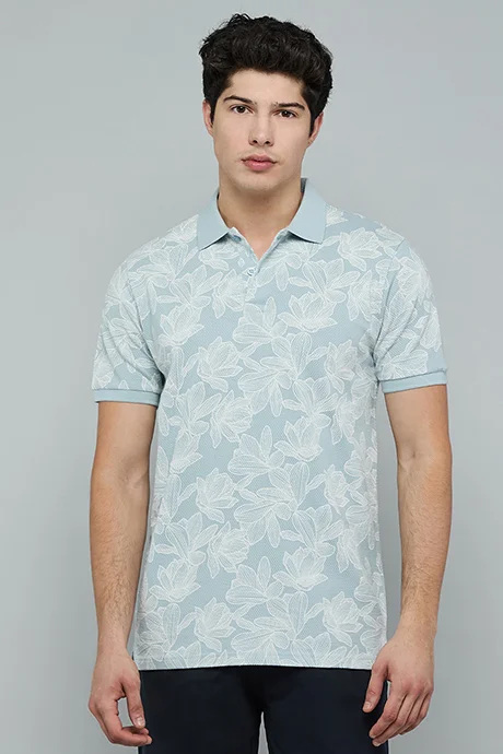 أر أند بي Printed Polo T-Shirt with Short Sleeves