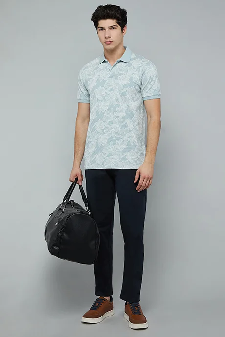 أر أند بي Printed Polo T-Shirt with Short Sleeves