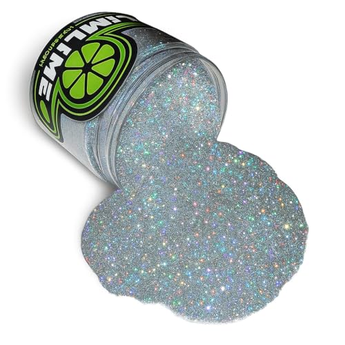 LiME LiNE Sprayable Metal Flake Paint Additive Solvent Resistant Glitter for Automotive Custom Painting Silver Iridescent - Image 1
