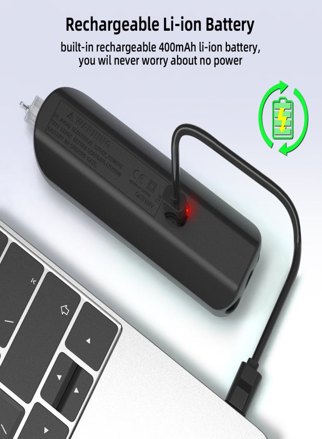 بي سايد جهاز قياس متعدد رقمي محمول من BSIDE، قلم اختبار كهربائي، جهاز اختبار مقاومة الجهد الكهربي الاحترافي، جهاز التعرف على الأسلاك الحية مع إيقاف التشغيل التلقائي ووظيفة المصباح اليدوي - Image 3