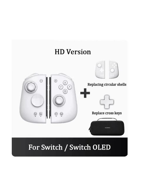 Mobapad M6HD For Nintendo Switch Controller Pro Adjustable Joystick Hall Effect Controller Hd Vibration/6-Axis Gyro JoyPad(White)
