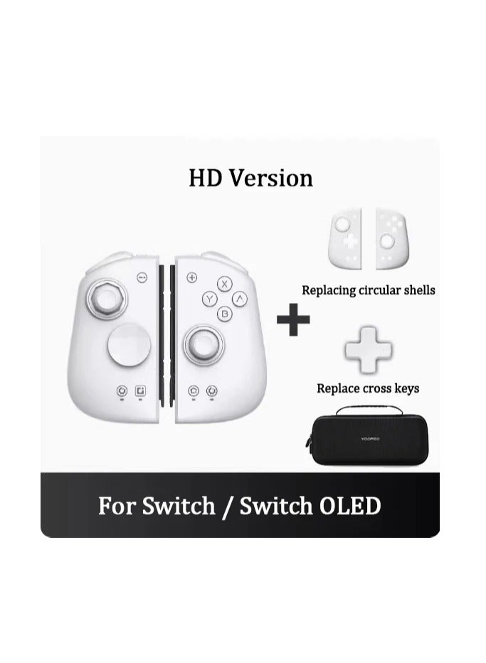 Mobapad M6HD For Nintendo Switch Controller Pro Adjustable Joystick Hall Effect Controller Hd Vibration/6-Axis Gyro JoyPad(White)