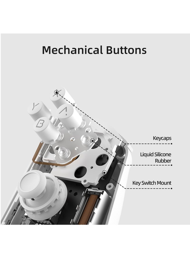 Mobapad M6HD For Nintendo Switch Controller Pro Adjustable Joystick Hall Effect Controller Hd Vibration/6-Axis Gyro JoyPad(White)