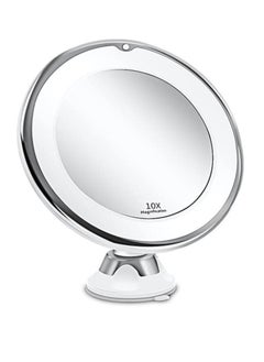 Captaintech 10X Magnifying Makeup Mirror with Lights, 3 Color Lighting, Bathroom Shower Mirror with Suction Cup, Intelligent Switch, 360 Degree Rotation, Portable for Detailed Makeup  - Image 1