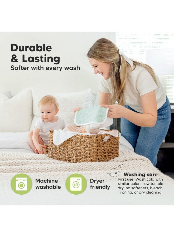 KeaBabies 6-Pack Cotton Baby Washcloths for Newborn - Organic Cotton Muslin Soft Wash Cloths for Babies, Infant, Kids, Toddler Towels for Boy, Girl, Super Absorbent Face Cloths, Scratch-Free Baby Rags (Nordic) - Image 5