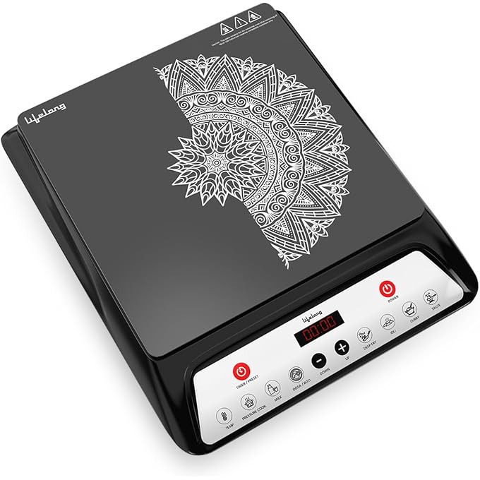 Lifelong 1800 Watt Induction Stove With Surge Protection, Electric Induction, 7 Preset Indian Menu Options, Auto Shut Off&Temperature Control with Voltage Protection, 1 Year Manufacturer's Warranty - Image 5