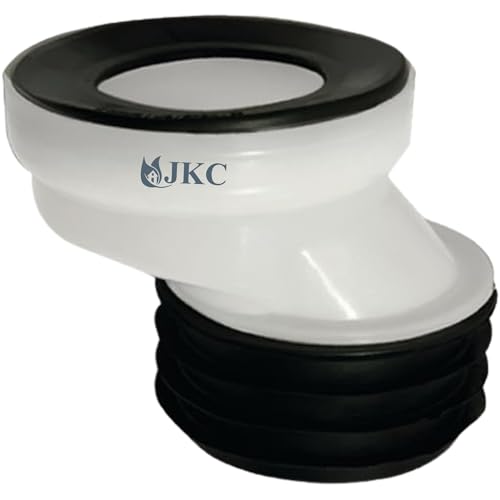 JKC Flexible Offset WC Pan Connector - Commode Pipe Connector for Easy Installation, Durable Toilet Pipe Connector with Rubber Seal, 110 mm / 4 Inch, White - 1 Pcs (OFFSET PAN CONNECTOR) - Image 1