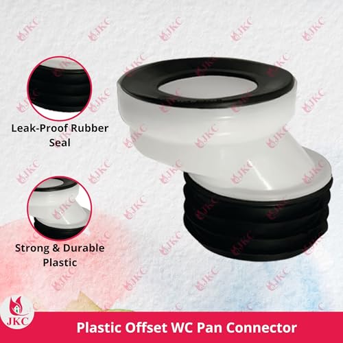 JKC Flexible Offset WC Pan Connector - Commode Pipe Connector for Easy Installation, Durable Toilet Pipe Connector with Rubber Seal, 110 mm / 4 Inch, White - 1 Pcs (OFFSET PAN CONNECTOR) - Image 3