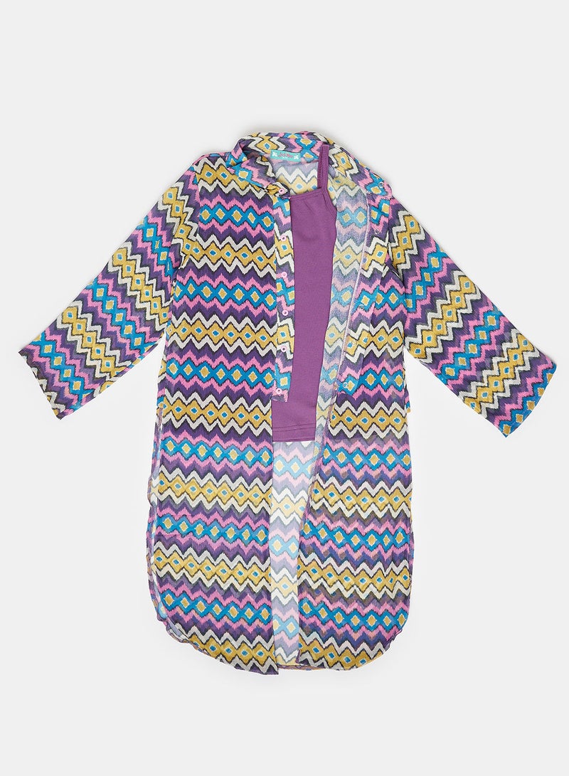 جودي ميني شميز شيفون مع توب روتال - Image 1