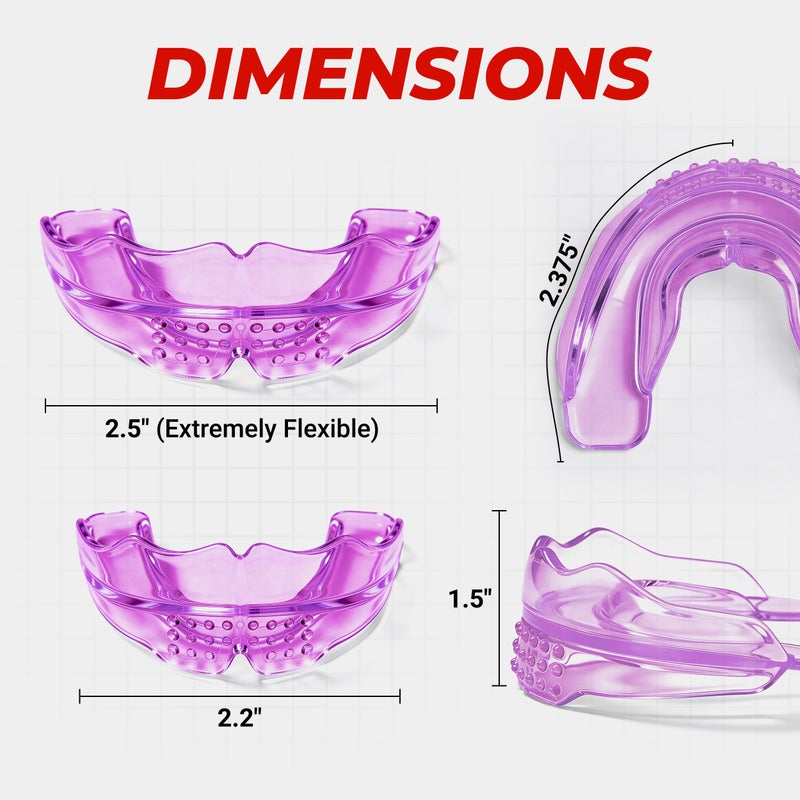 SAFE GRIN Mouth Guard for Sports - Premium Silicone Upper & Lower Teeth Protection - Football, Lacrosse, Hockey, Baseball - Fit for Youth and Teens (Pink, Mouthguard for Braces) - Image 4