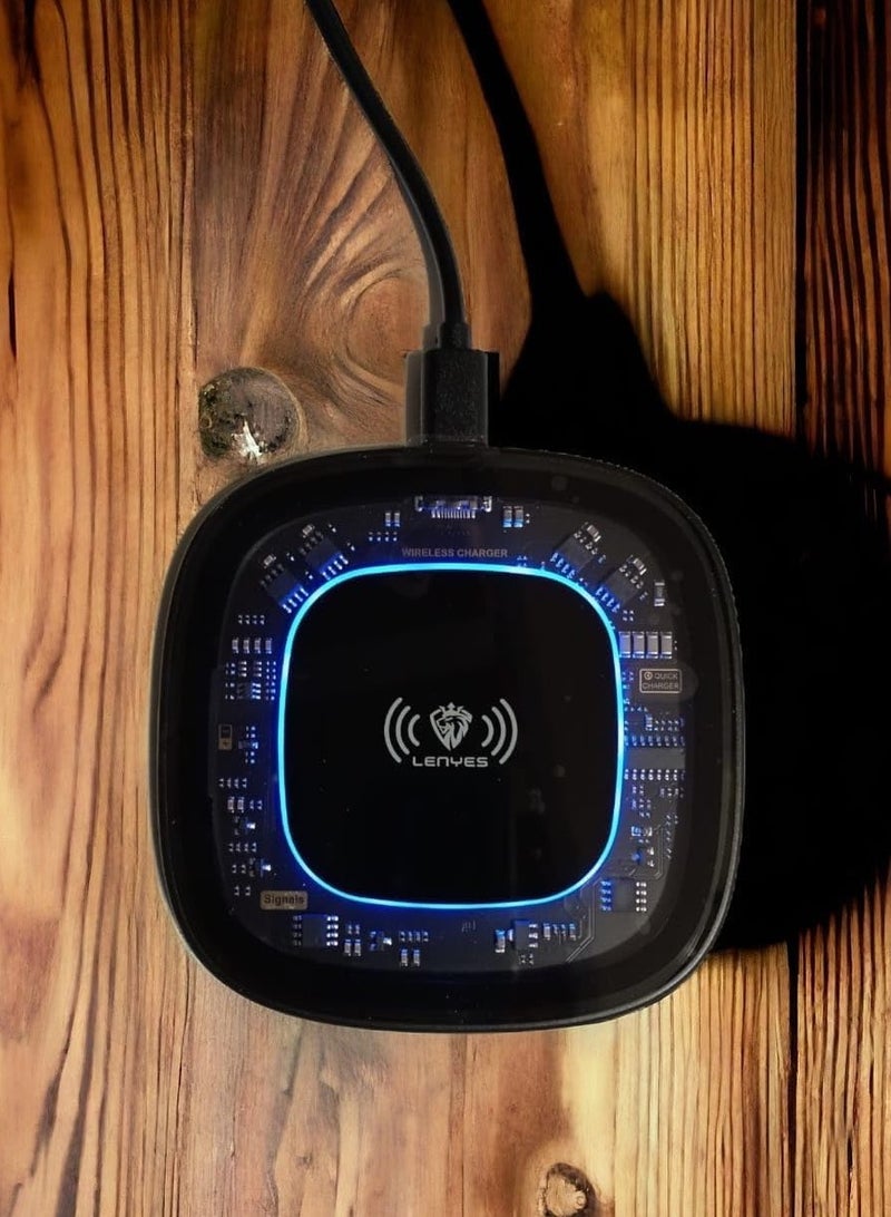 Lenyes BIN1 Wireless Charging Stand PW305, Black 15W - Image 5