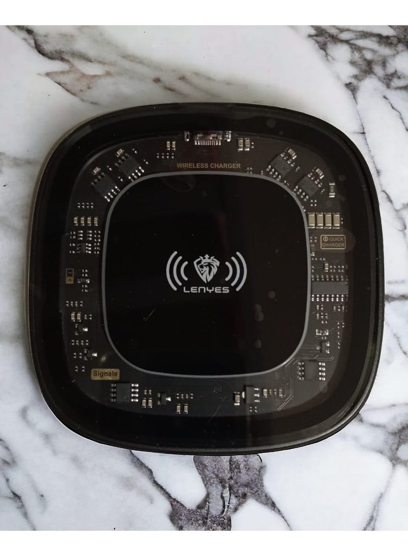 Lenyes BIN1 Wireless Charging Stand PW305, Black 15W - Image 3