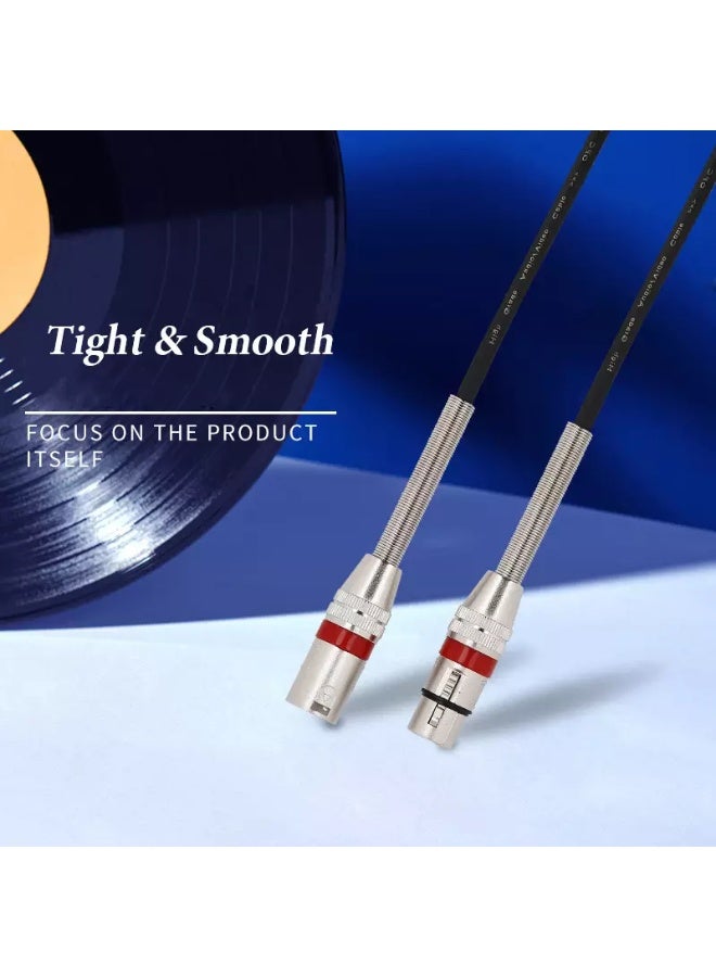 كابل ميكروفون XLR ذكر إلى أنثى، كابل متوازن ثلاثي الأطراف، محول صوت لأجهزة الصوت (2 متر) - Image 3