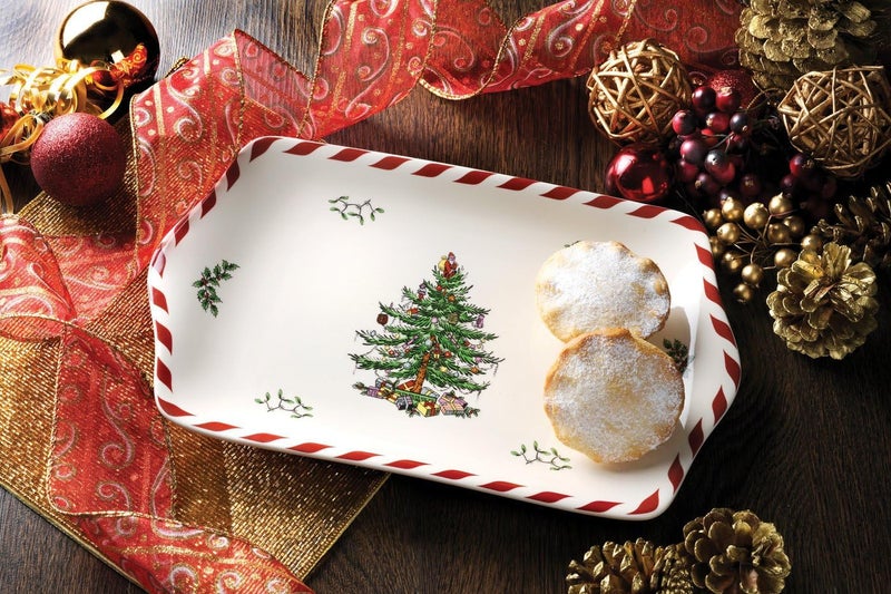 Spode Christmas Tree Peppermint Dessert Tray - Image 2