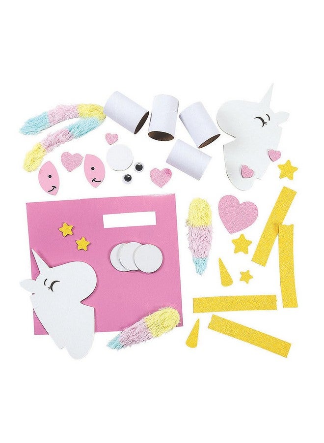 Fun Express Unicorn Valentine Card Box Craft Kit - Crafts for Kids and Fun Home Activities - Image 2