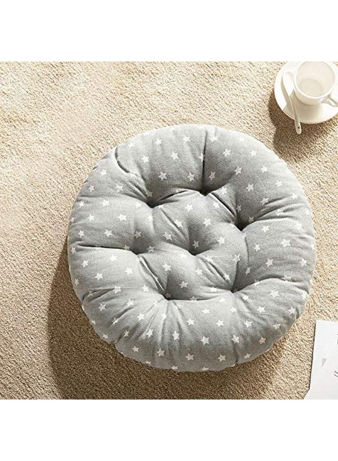 the purple tree وسادة كرسي دائرية مطبوعة من القطن شجرة بنفسجية (عبوة من 1، 40X40 سم) وسادة كرسي خارجية لحديقة، وسادة كرسي مبطنة (نجمة رمادية) - Image 1