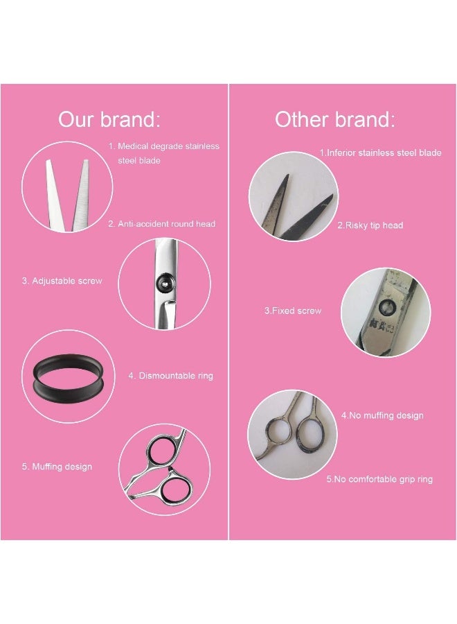 Fcysy Hair Cutting Scissors Thinning Shears-  Professional Barber Sharp Hair Scissors Hairdressing Shears Kit with - Image 5