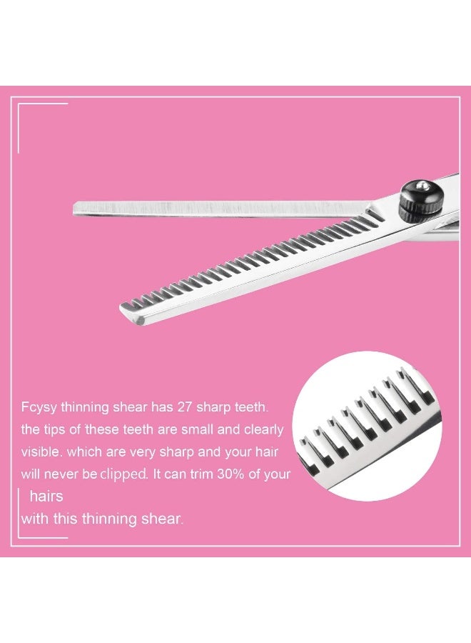 Fcysy Hair Cutting Scissors Thinning Shears-  Professional Barber Sharp Hair Scissors Hairdressing Shears Kit with - Image 3