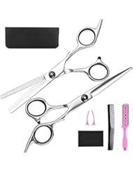 Fcysy Hair Cutting Scissors Thinning Shears-  Professional Barber Sharp Hair Scissors Hairdressing Shears Kit with - Image 1