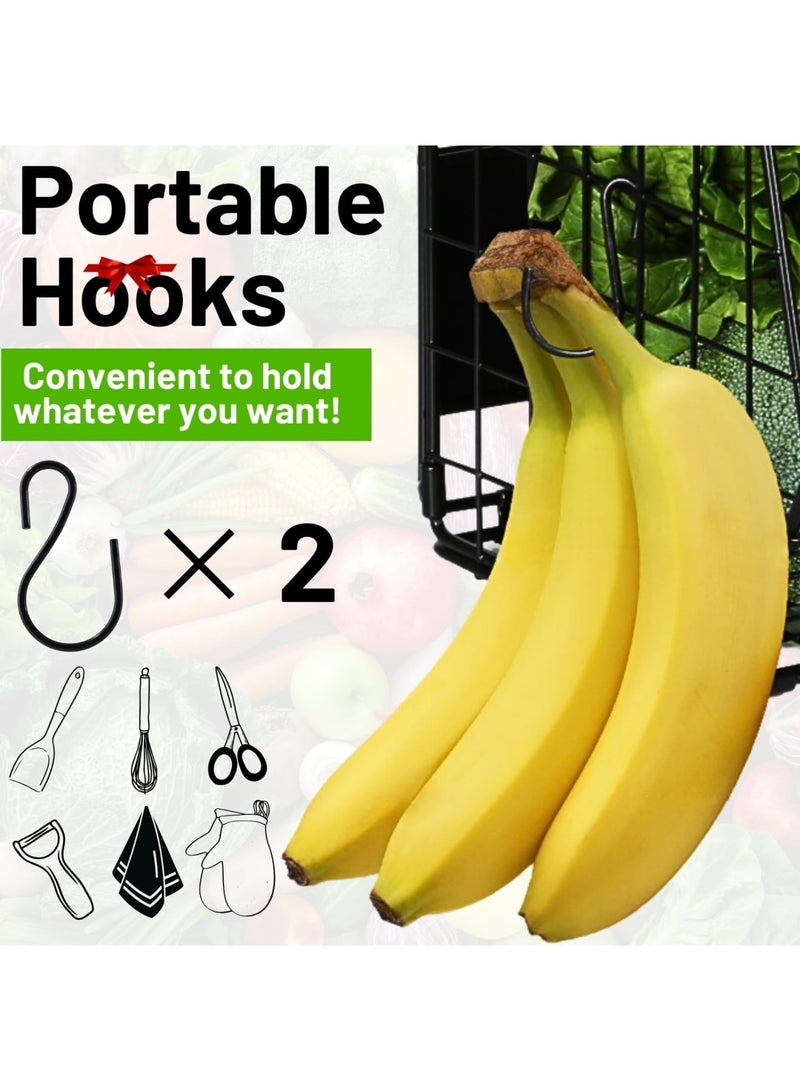 SYOSI Magnetic Shelf for Fridge with Wooden Lid, Large Storage Container for Fruits, Potatoes, Onions, and Spices, Pantry Organizer for Refrigerator, Kitchen Counter, and Cabinet - Image 4