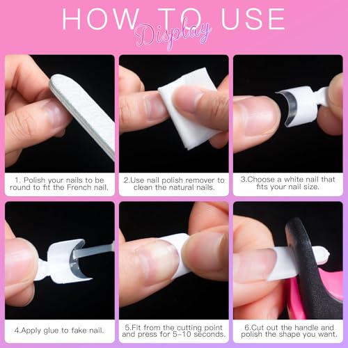 AORAEM White French Nail Tips 120 PCS Short French Style Acrylic Nail Tip 12 Sizes False Nails Clear and White Press on Nails for Women - Image 4
