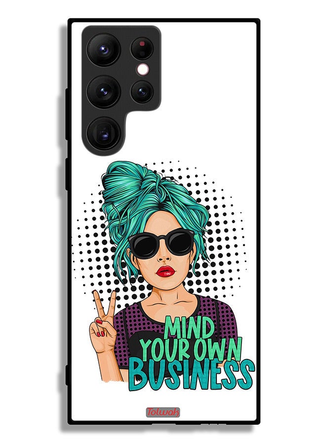 Tolwak Samsung Galaxy S22 Ultra 5G Protective Case Cover Mind Your Own Business - Image 3