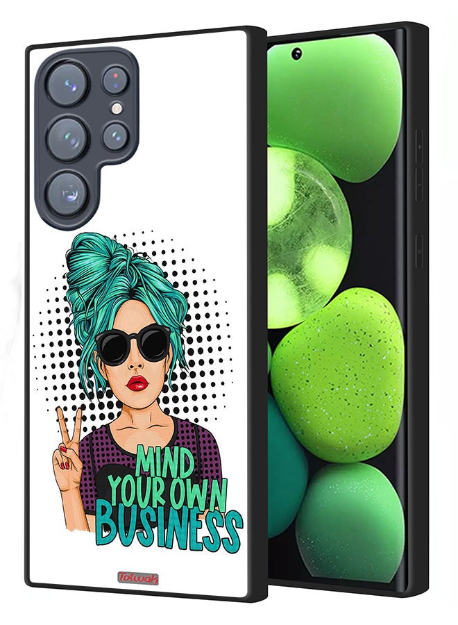 Tolwak Samsung Galaxy S22 Ultra 5G Protective Case Cover Mind Your Own Business - Image 1