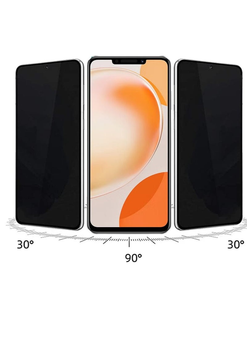 2 PCS Anti-Spy Screen Protector for Nova Y91- Full Screen Privacy Screen Protector 3D Tempered Glass Film 9H Hardness Anti-Peeping Protector Anti Scratch Screen, Privacy Tempered Glass - Image 2