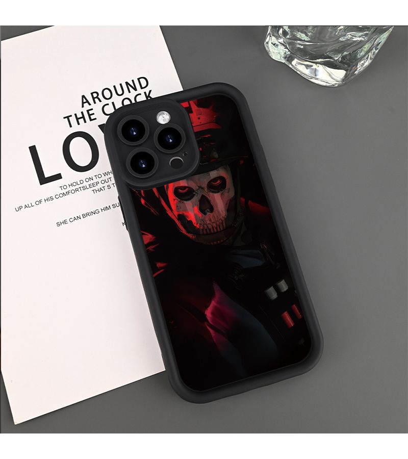 Black Protective Phone Case For iPhone 12 Pro Max Skull Mask Design - Image 5