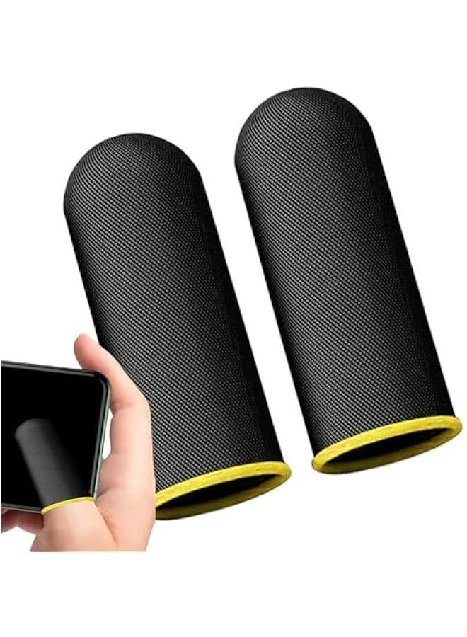 Mobile Game Finger Sleeve - 2PC Breathable Carbon Fiber Finger Sleeves | Comfortable Game Finger Sleeves | Finger Sleeves For Enhance Finger Sensitivity | Comfortable Game Finger Covers | Fiber Fing - Image 1